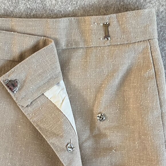 Vtg Bettmaar Artwear Cottagecore Wrap Maxi Skirt Womens 14 Canada Geese Flying - Picture 7 of 14